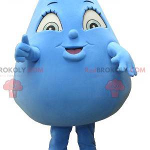 Mascote gigante de queda d'água azul
