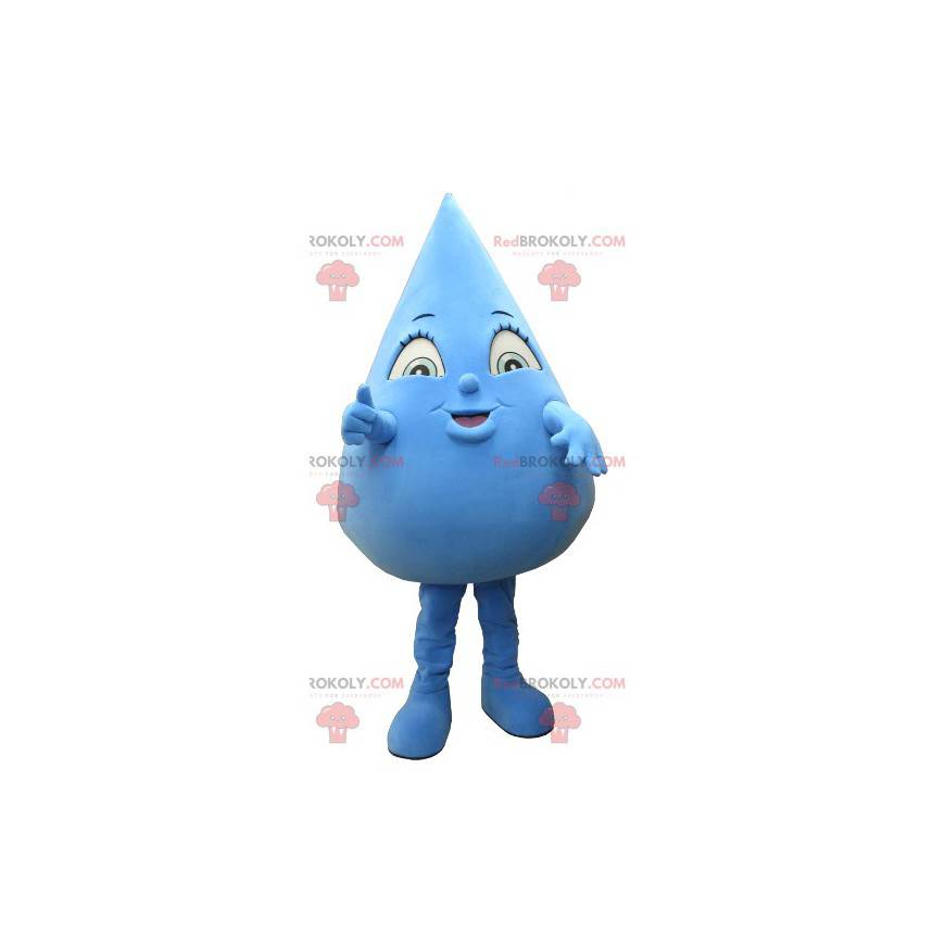 Mascotte de goutte d'eau bleue géante - Redbrokoly.com