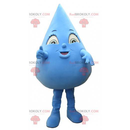 Mascotte de goutte d'eau bleue géante - Redbrokoly.com