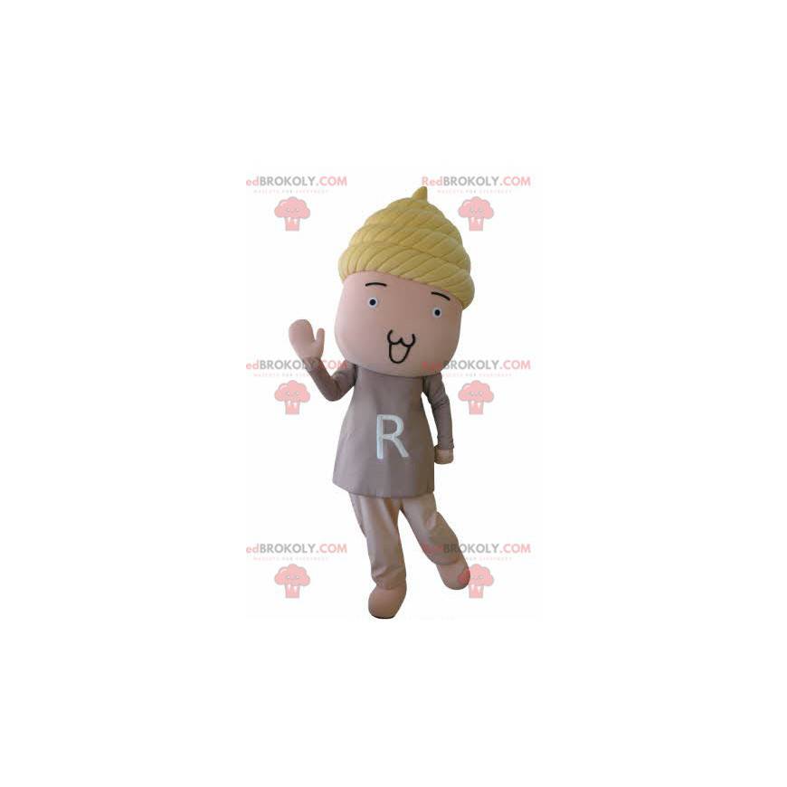 Mascotte bambola con capelli biondi - Redbrokoly.com