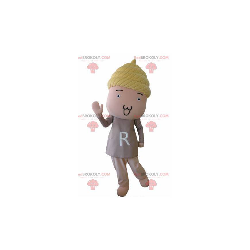 Maskot panenky s blond vlasy - Redbrokoly.com