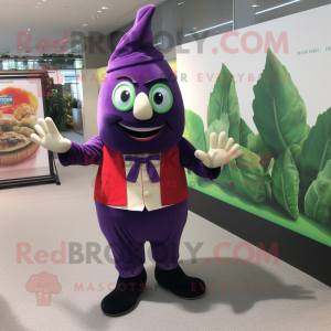  Aubergine mascotte kostuum...