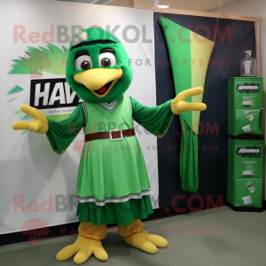 Green Hawk Maskottchen...