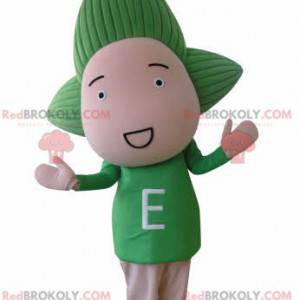 Baby doll mascot with green hair - Redbrokoly.com