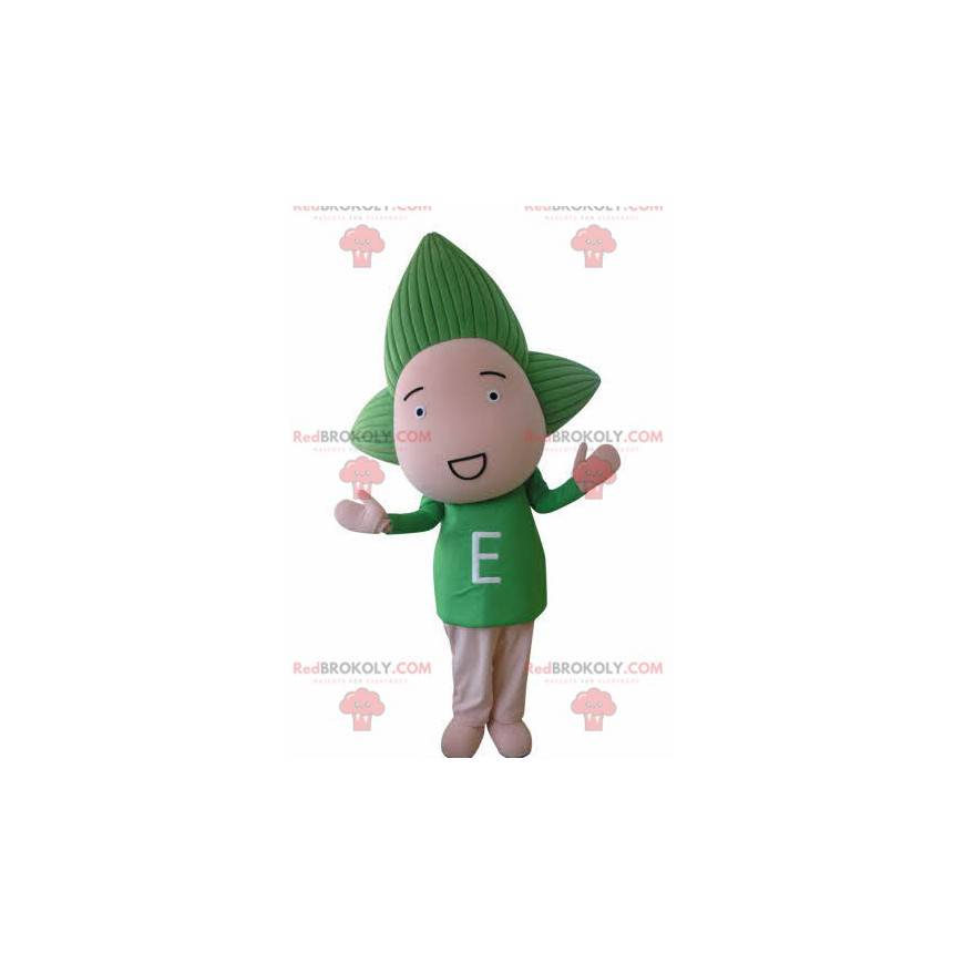 Babypop mascotte met groen haar - Redbrokoly.com