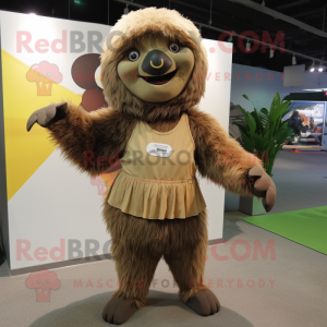 Brown Giant Sloth mascotte...