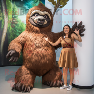 Brown Giant Sloth mascotte...