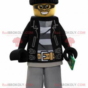 Lego maskotka przebrana za bandytę w czapce - Redbrokoly.com