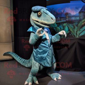 Teal Allosaurus mascotte...