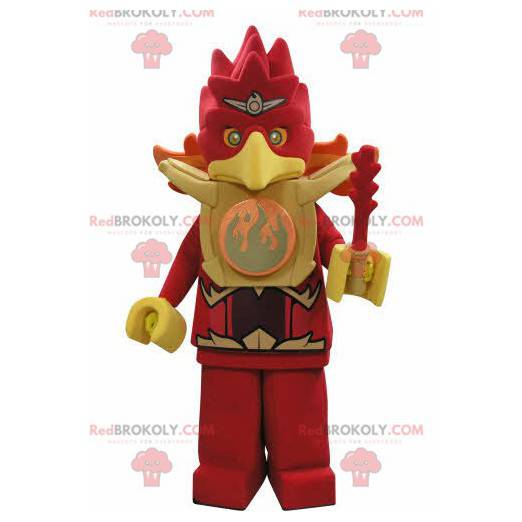 Lego mascotte uccello rosso e giallo aquila - Redbrokoly.com