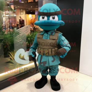 Teal Commando mascotte...