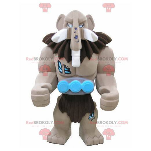 Mascote gigante de mamute marrom Lego - Redbrokoly.com