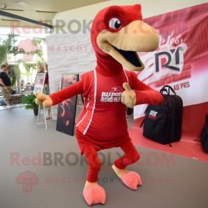 Rood Deinonychus mascotte...