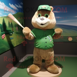 Green Beaver maskot kostume...