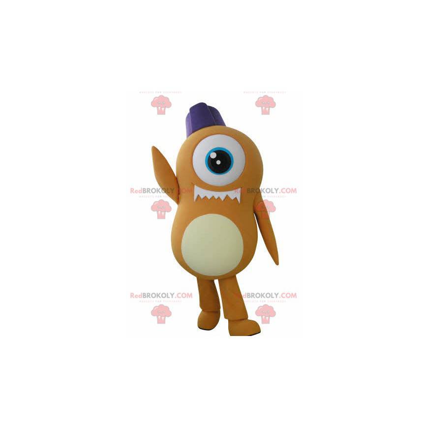 Mascote alienígena Cyclops laranja - Redbrokoly.com