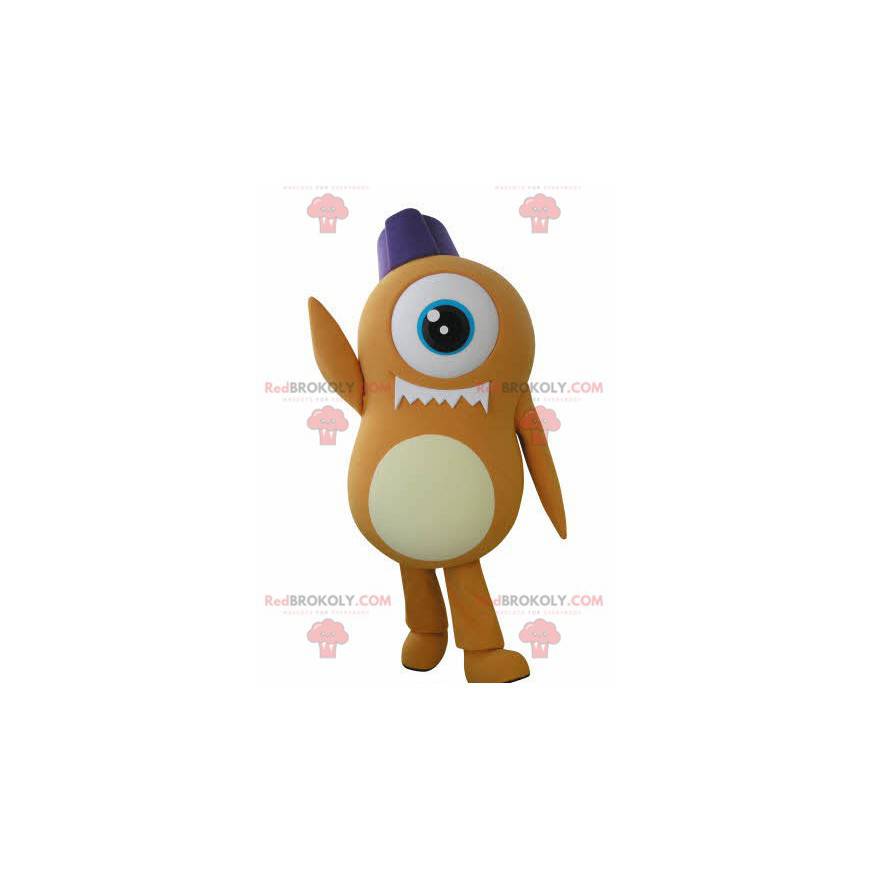 Orange Cyclops alien mascot - Redbrokoly.com