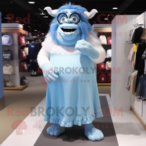 Sky Blue Ogre maskot...