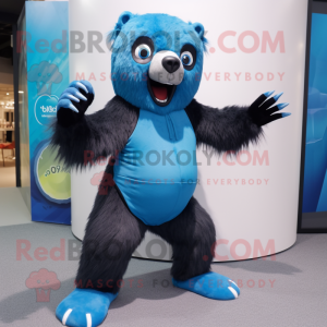 Blue Sloth Bear mascotte...