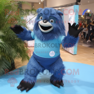 Blue Sloth Bear mascotte...