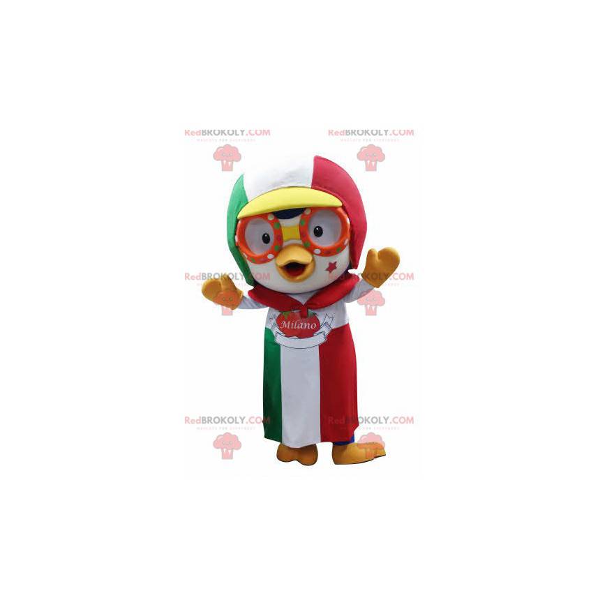 Mascote pássaro com boné e avental - Redbrokoly.com