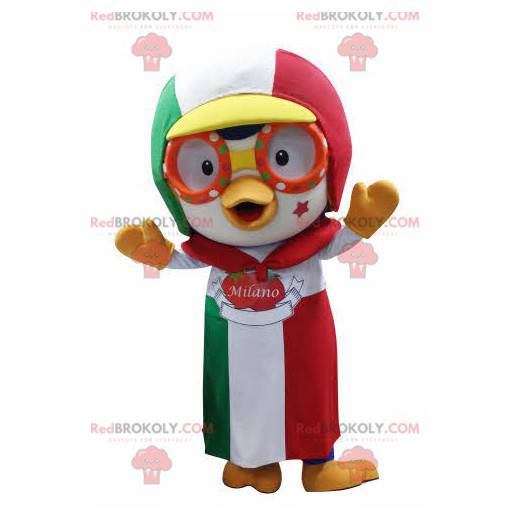 Mascota de pájaro con gorra y delantal. - Redbrokoly.com