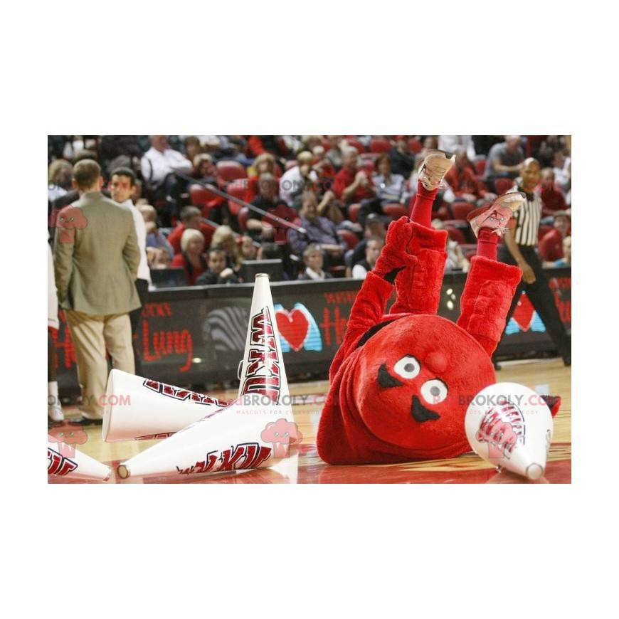 Mascot grote man helemaal rood - Redbrokoly.com