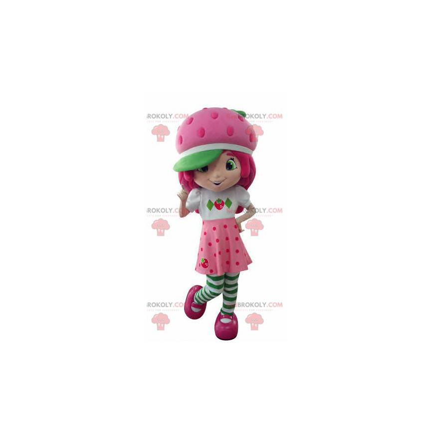 Maskot Charlotte Strawberry slavná růžová dívka - Redbrokoly.com Maskot Charlotte Strawberry slavná růžová dívka - Redbrokoly.com