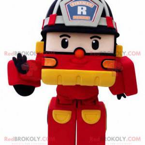 Transformers fire truck mascot - Redbrokoly.com