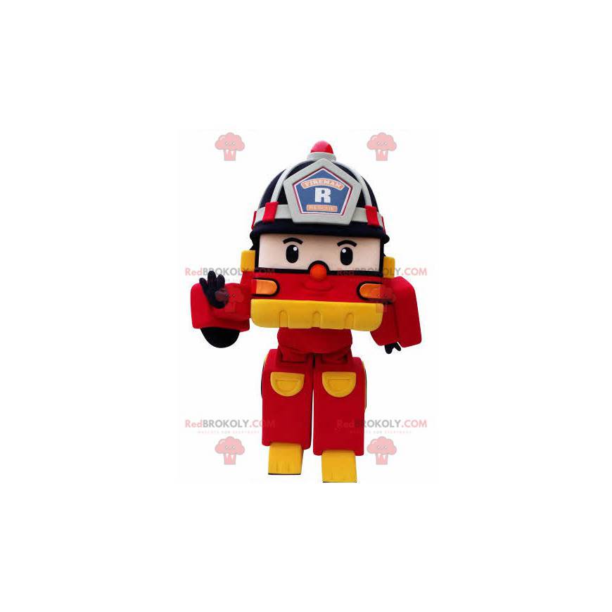 Mascote do caminhão de bombeiros Transformers - Redbrokoly.com