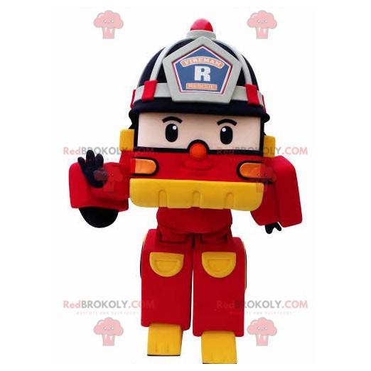 Mascota de camión de bomberos Transformers - Redbrokoly.com