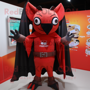 Red Bat maskot kostume...