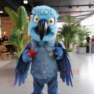 Himmelblå Macaw maskot...