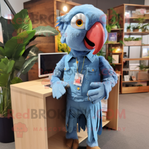 Himmelblå Macaw maskot...