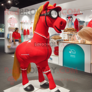 Red Horse mascotte kostuum...