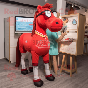 Red Horse mascotte kostuum...