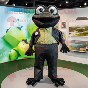 Black Frog mascotte kostuum...