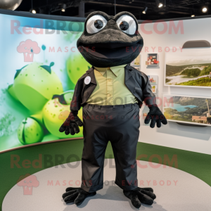 Black Frog maskot kostym...