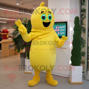 Gul Apple maskot kostym...