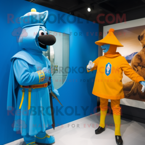Cyan Swiss Guard mascotte...