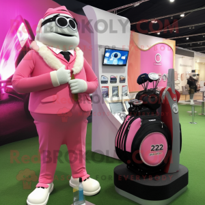 Roze golftas mascotte...