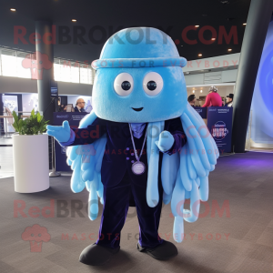 Blue Jellyfish mascotte...