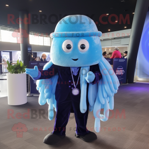 Blue Jellyfish maskot...