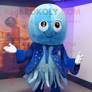 Blue Jellyfish mascotte...