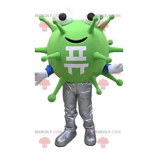Green virus bacteria mascot. Alien mascot - Redbrokoly.com
