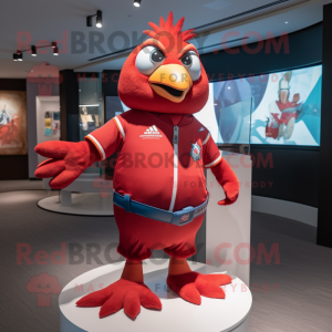 Red Dove maskot drakt figur...