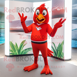 Red Dove maskot kostume...