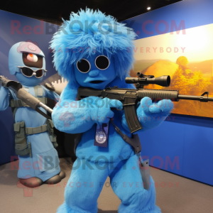 Sky Blue Sniper maskot...