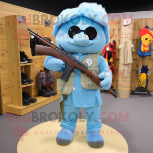 Sky Blue Sniper maskot...