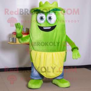 Postava maskota Lime Green...