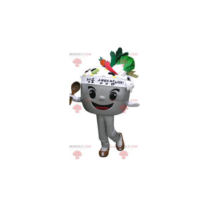 Mísa maskot plněné zeleninou. Maskot polévka - Redbrokoly.com Mísa maskot plněné zeleninou. Maskot polévka - Redbrokoly.com